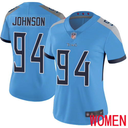 Tennessee Titans Limited Light Blue Women Austin Johnson Alternate Jersey NFL Football #94 Vapor Untouchable->tennessee titans->NFL Jersey